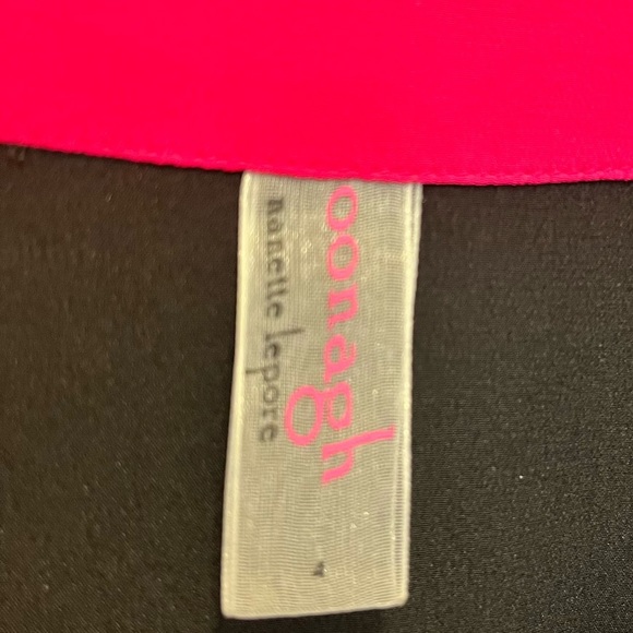 NANETTE Lepore (4) Silk Black Maxi Dress with Neon Pink & Lime Trim - Picture 6 of 9